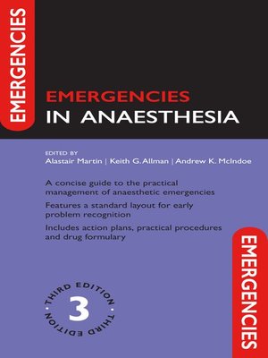 cover image of Emergencies in Anaesthesia